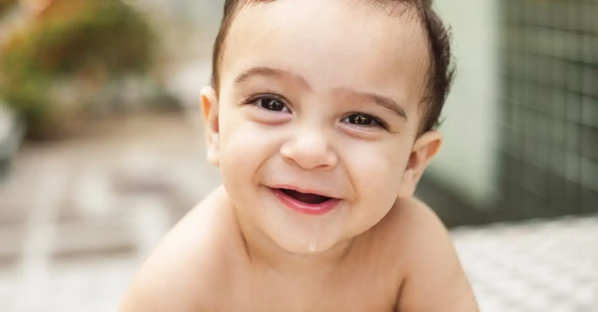 Baby ontstoken oog